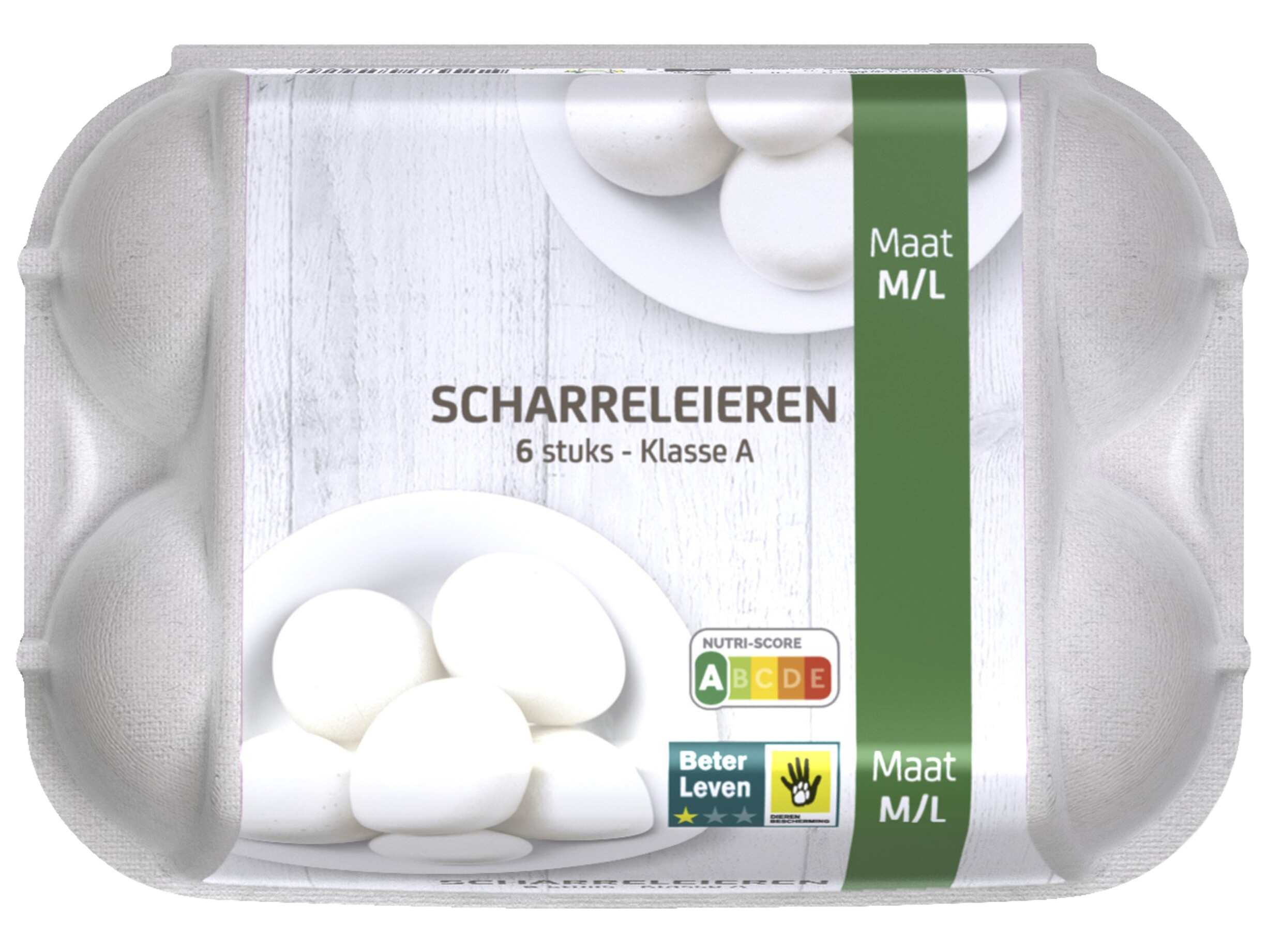 Scharreleieren wit