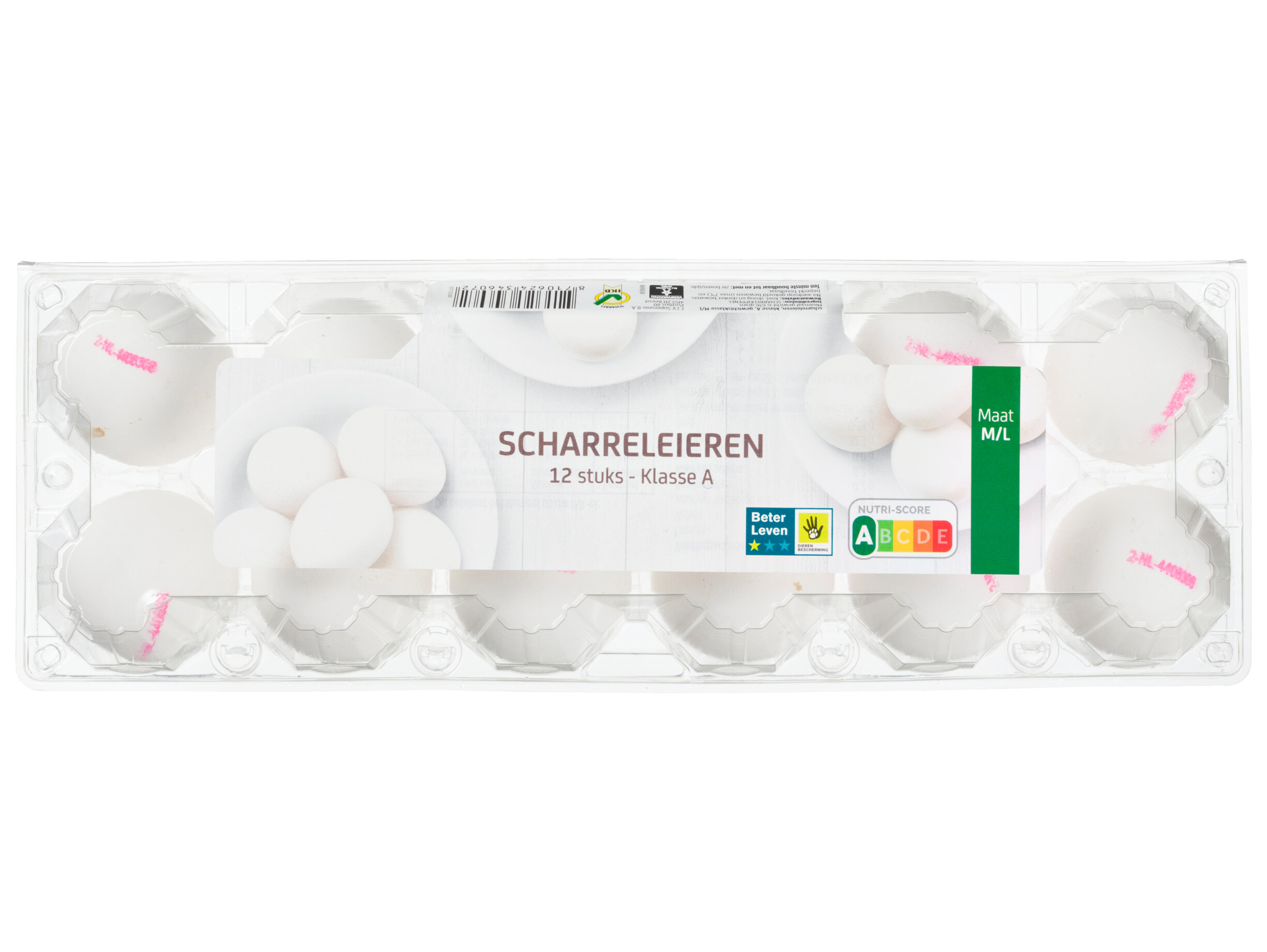 Scharreleieren wit