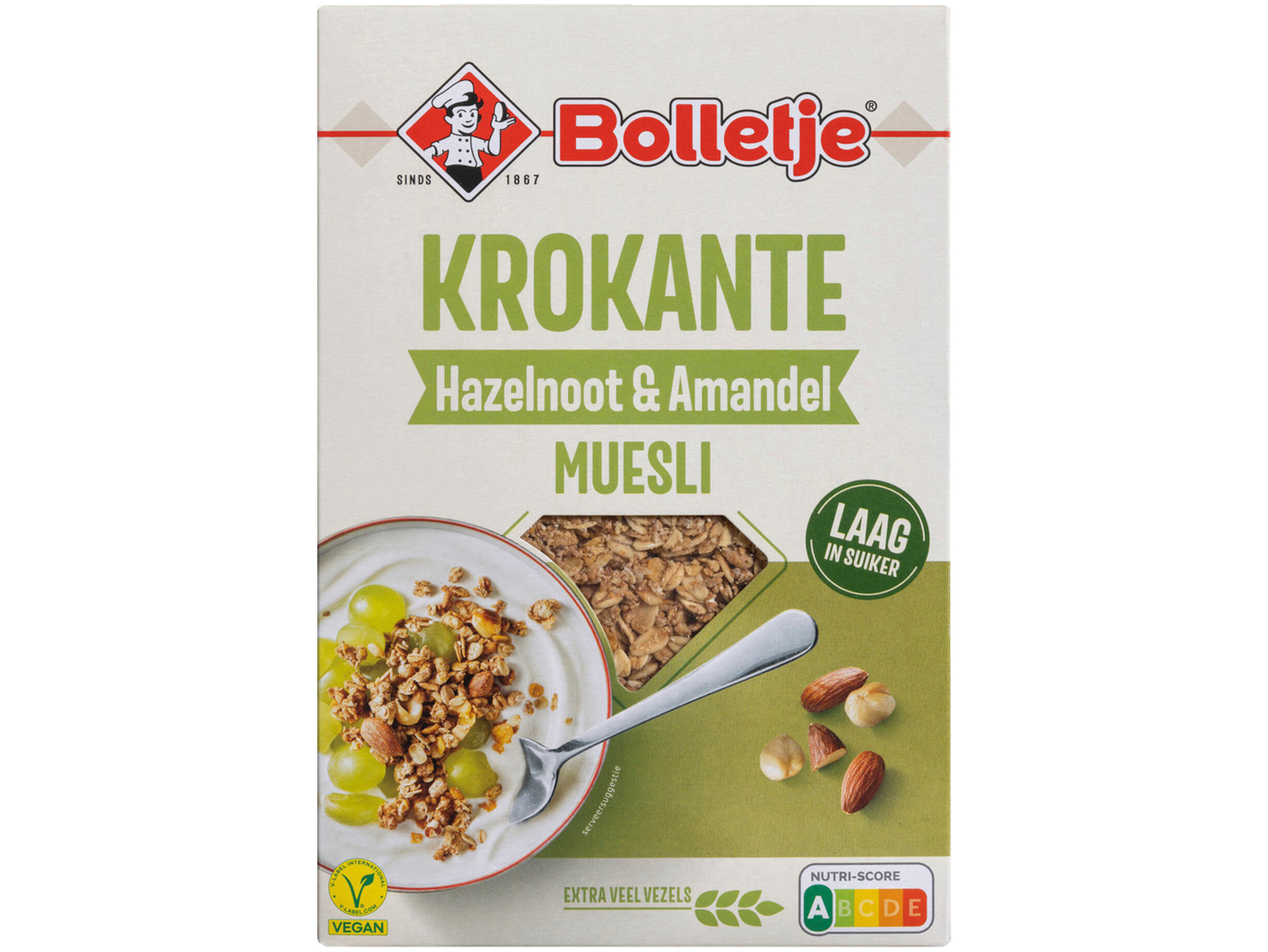 Krokante muesli hazelnoot amandel