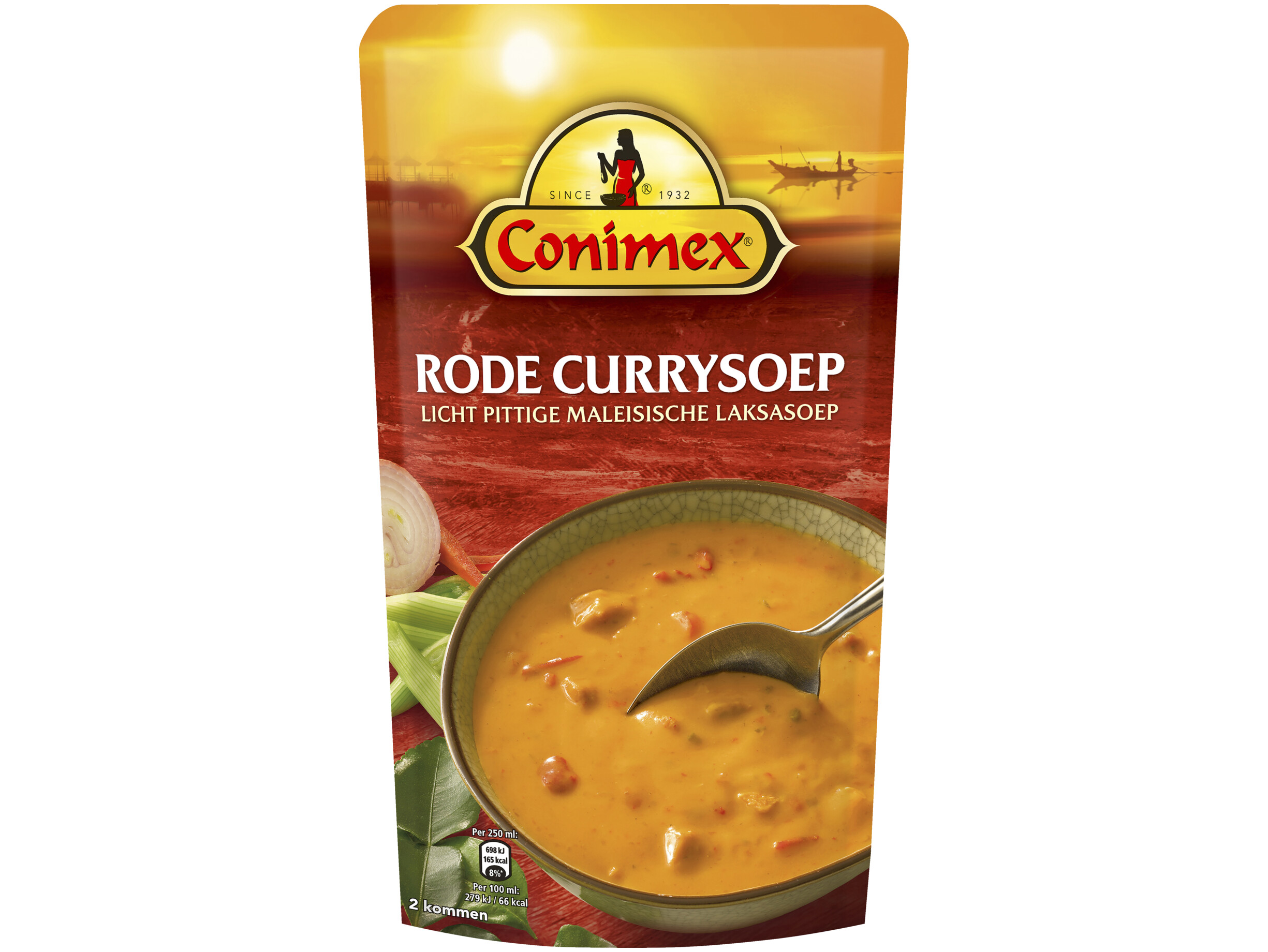Rode curry soep