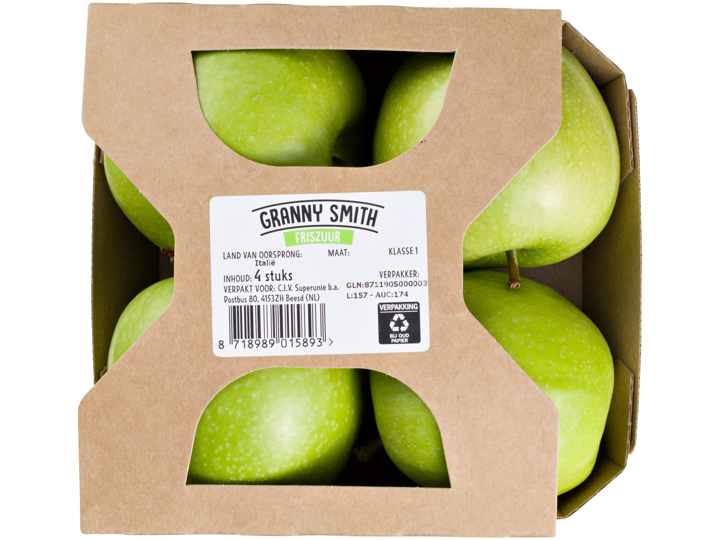 Granny smith appels op schaal