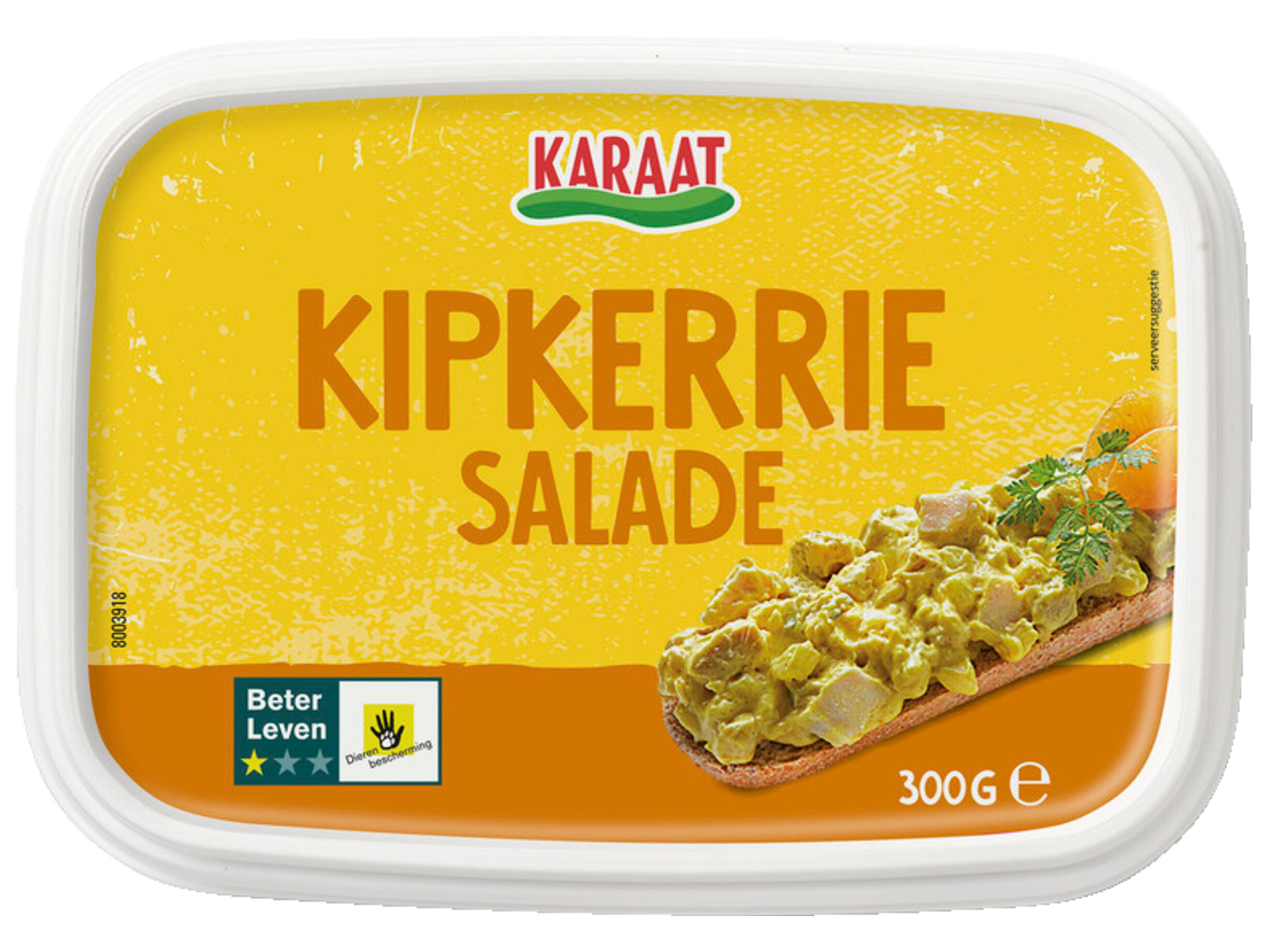 Kip kerrie salade