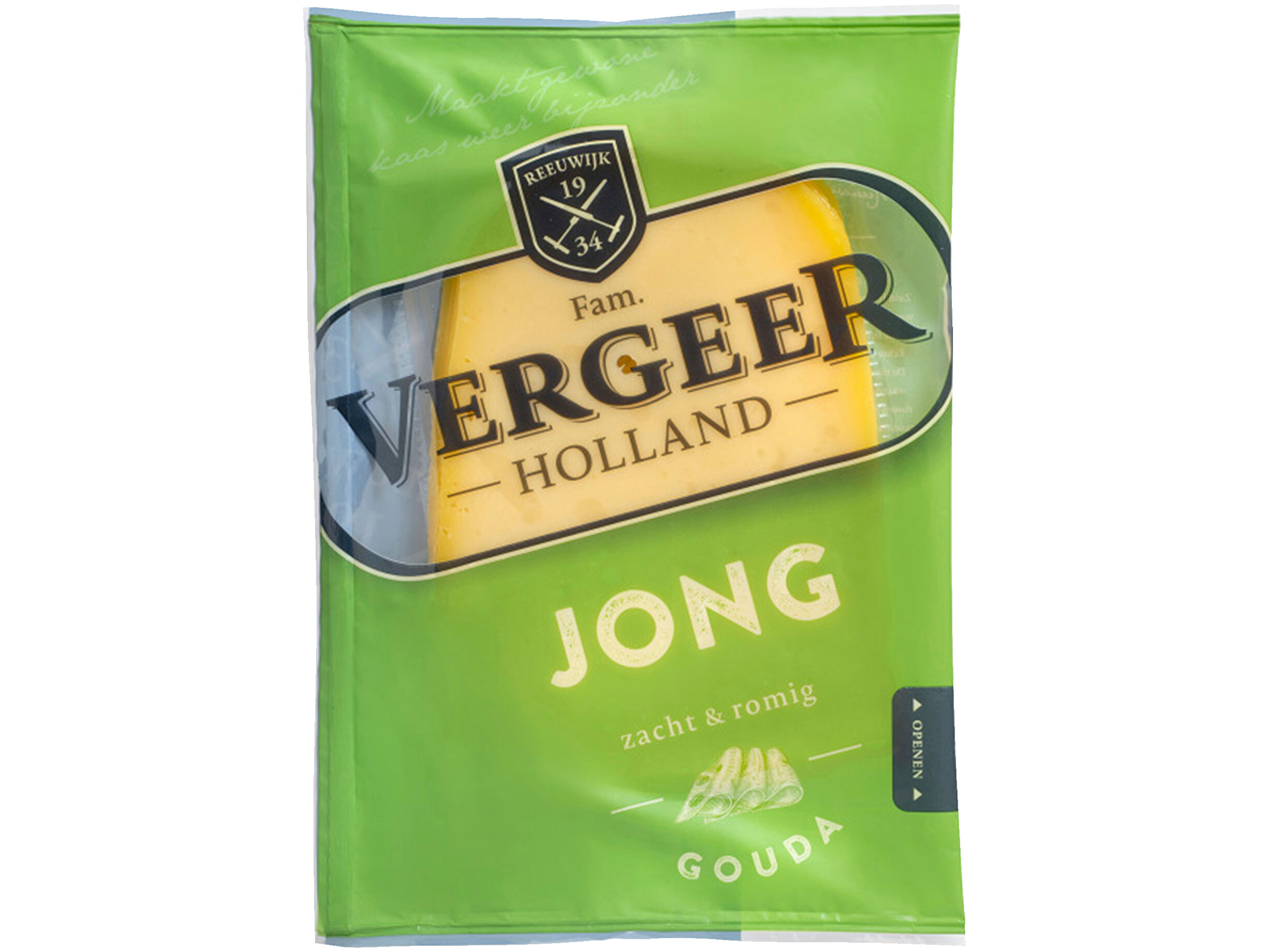 Gesneden jonge kaasplakken