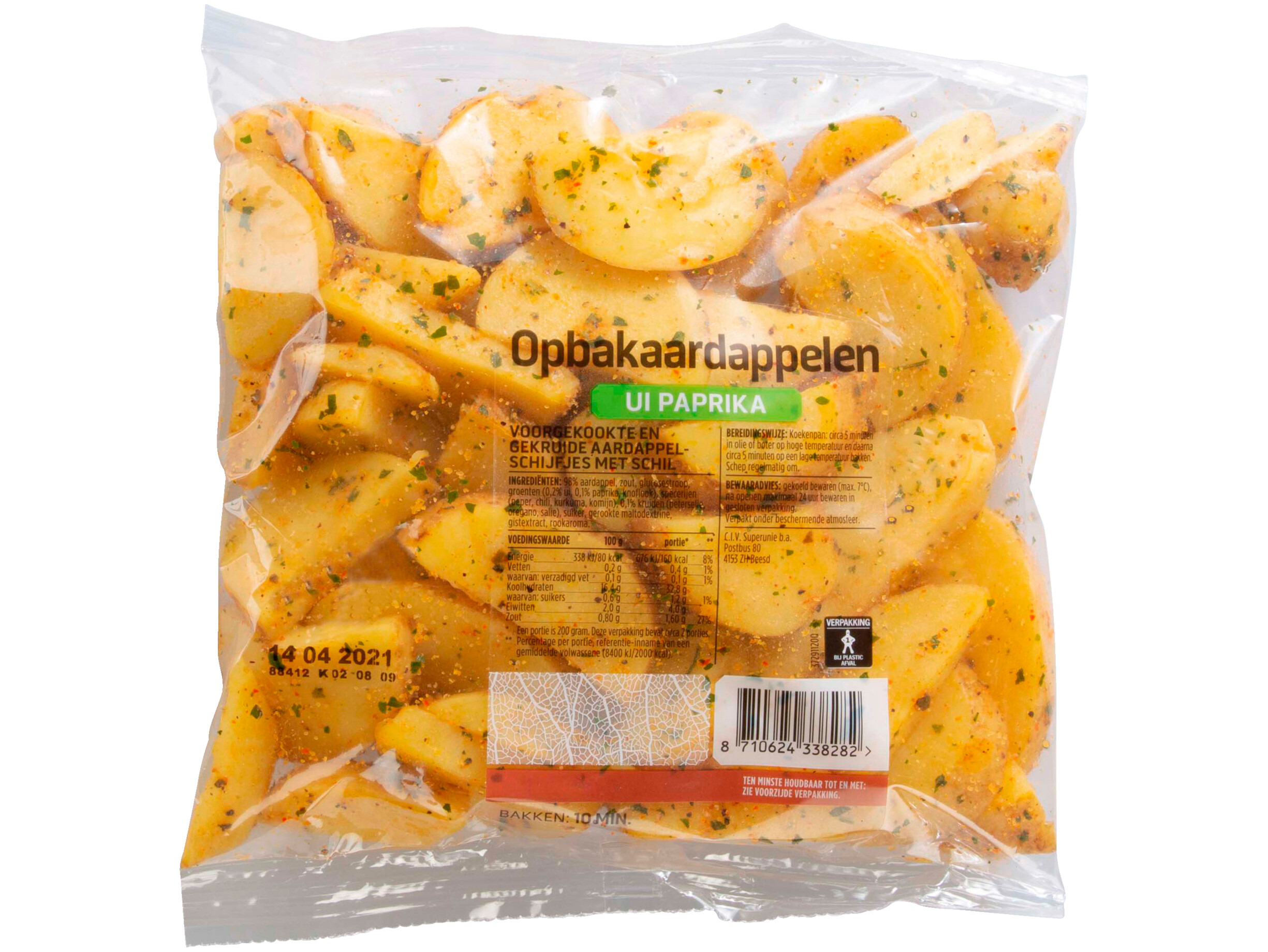 Opbakaardapppelen gekruid