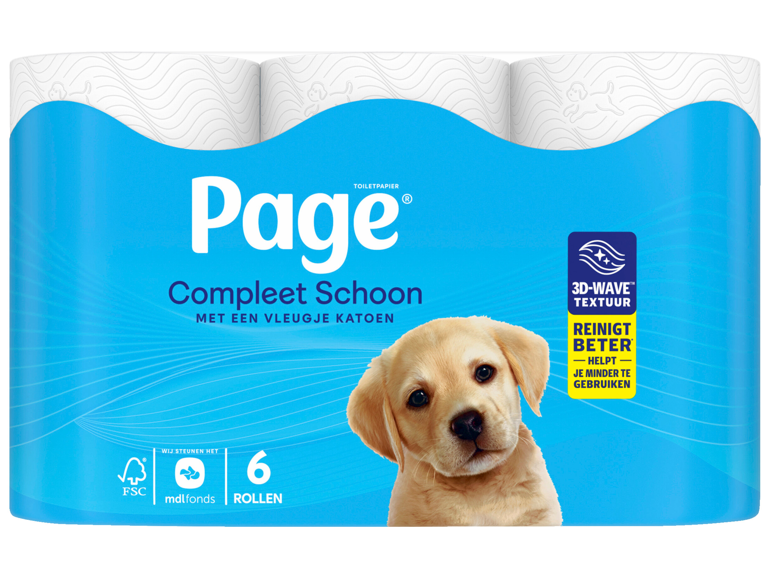 Compleet schoon toiletpapier