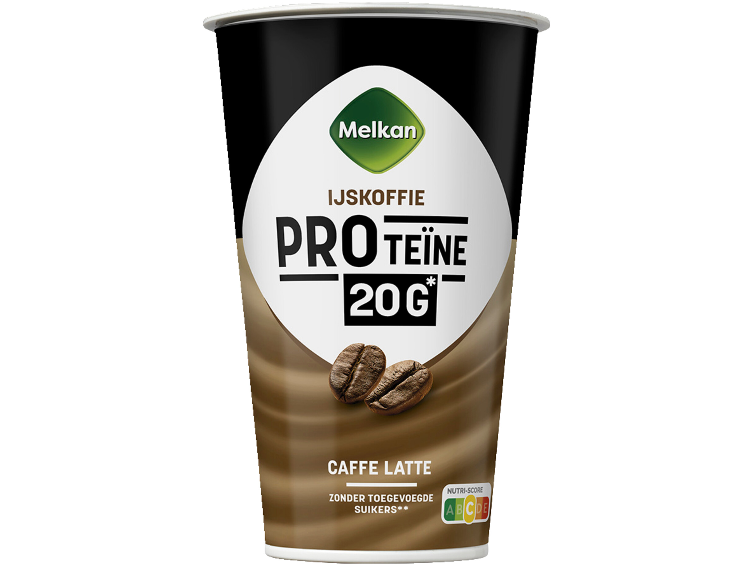 High protein ijskoffie latte