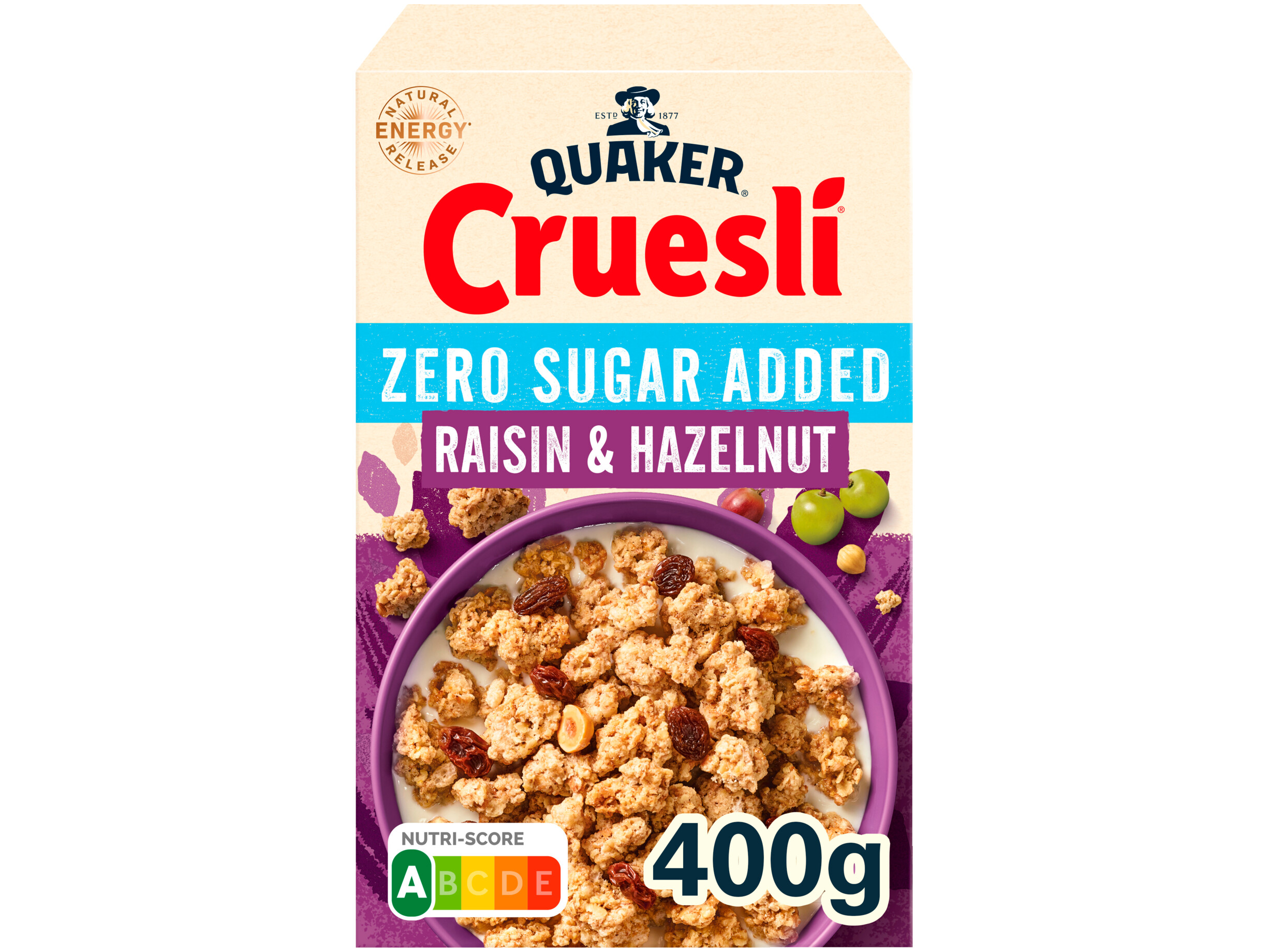 Cruesli zero sugar rozijn en noten