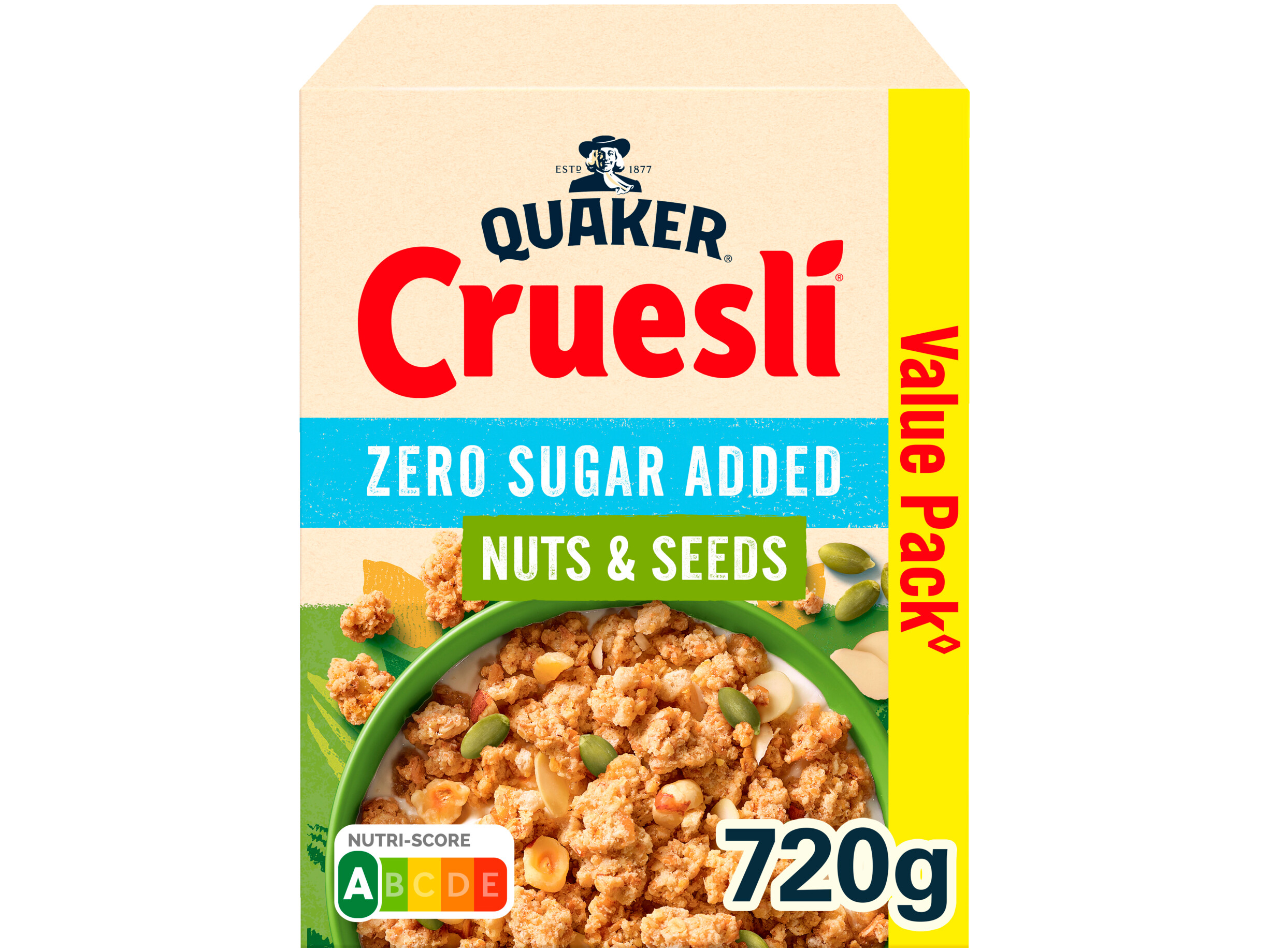 Cruesli zero sugar noten en zaden