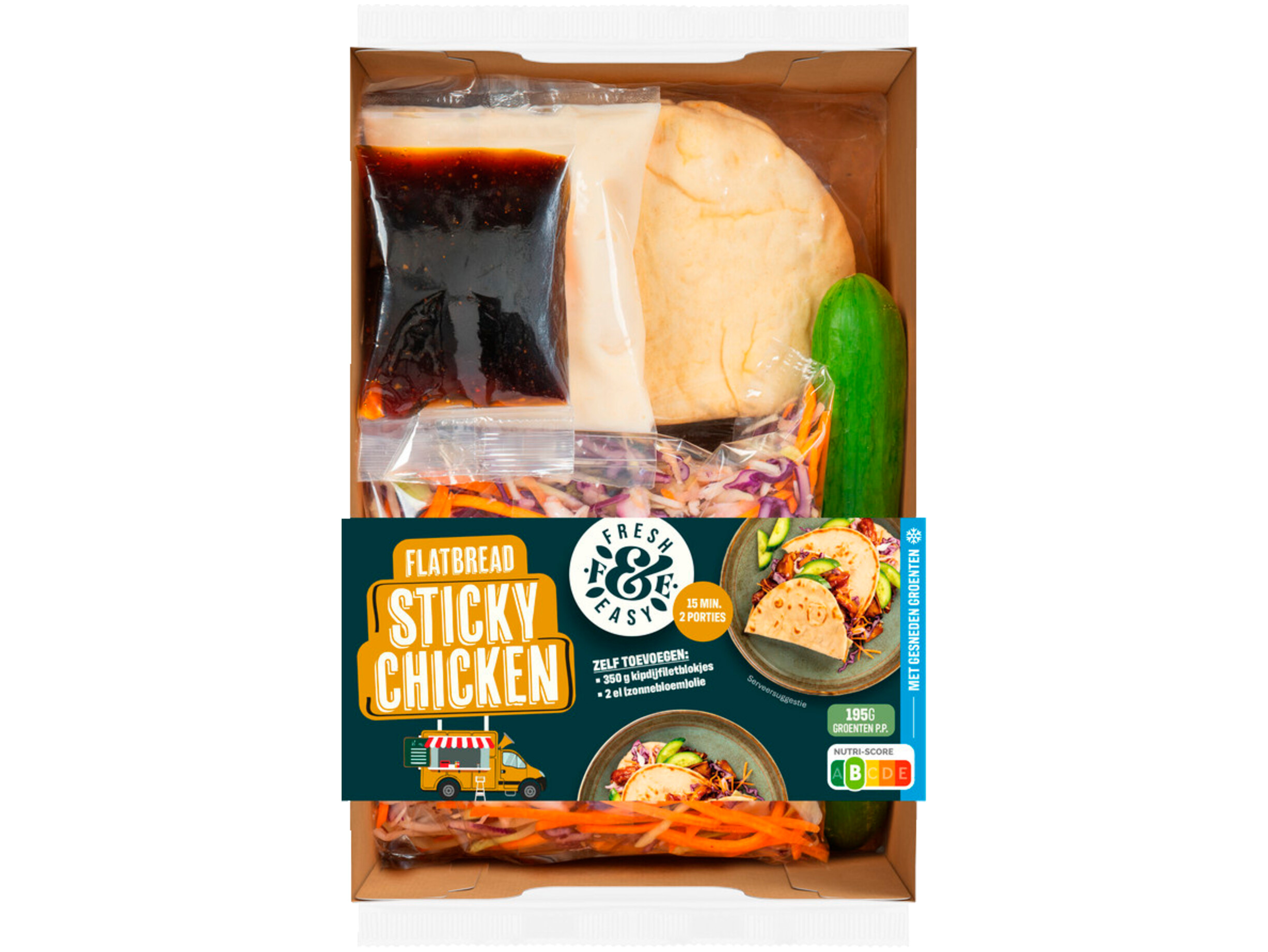 Verspakket flatbread sticky chicken