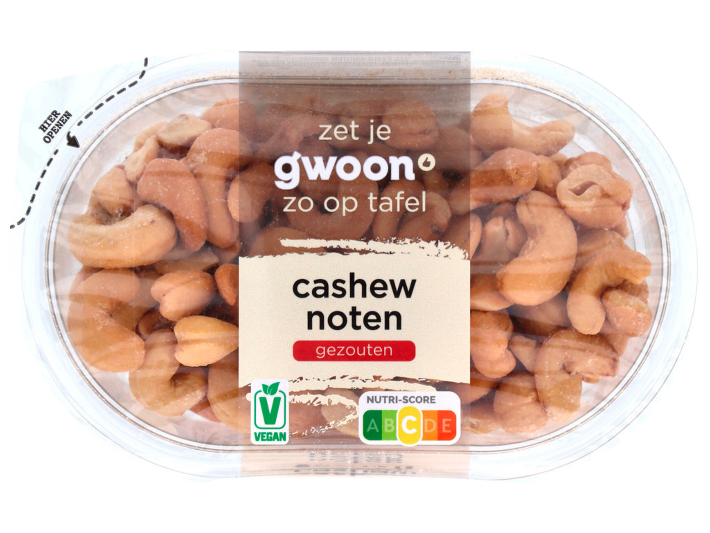 Cashewnoten gezouten