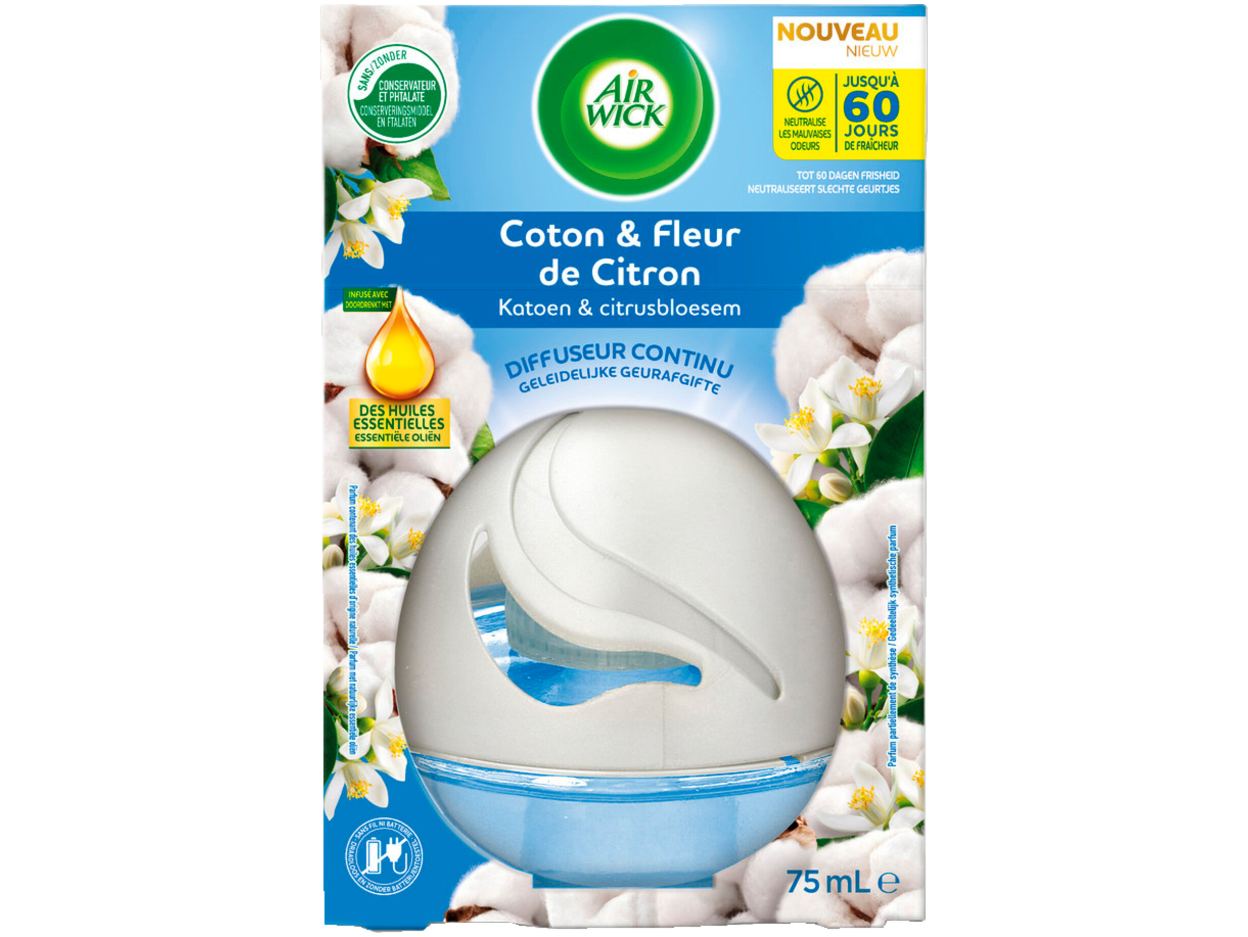 Diffuser continue fris katoen