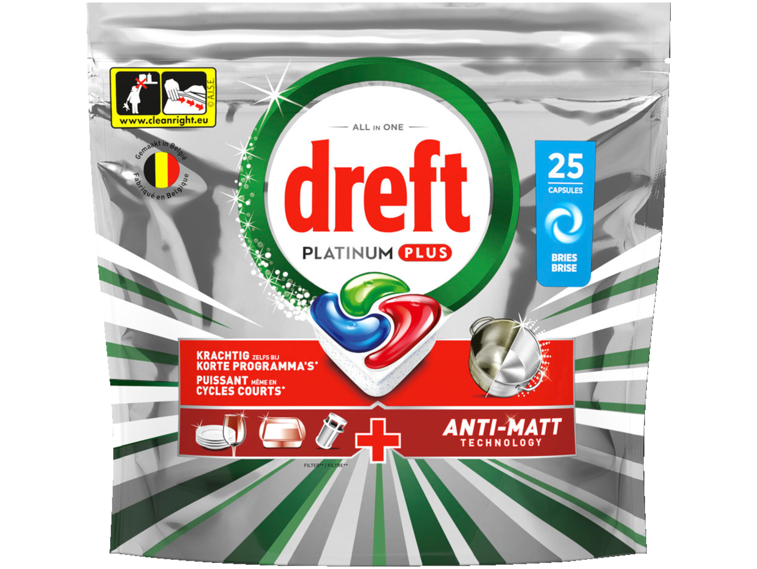 Platinum plus vaatwascapsules, bries