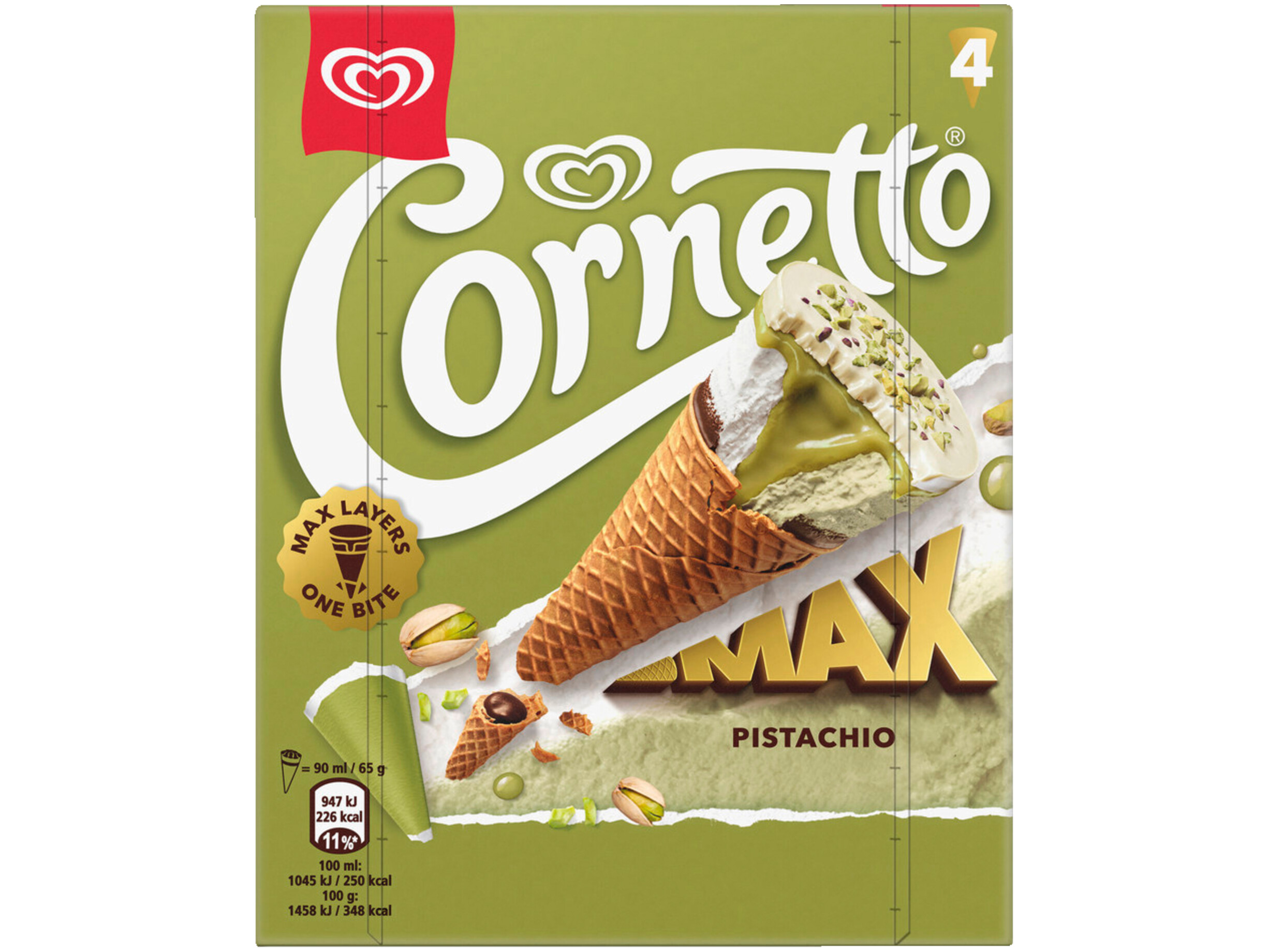 Cornetto max pistache
