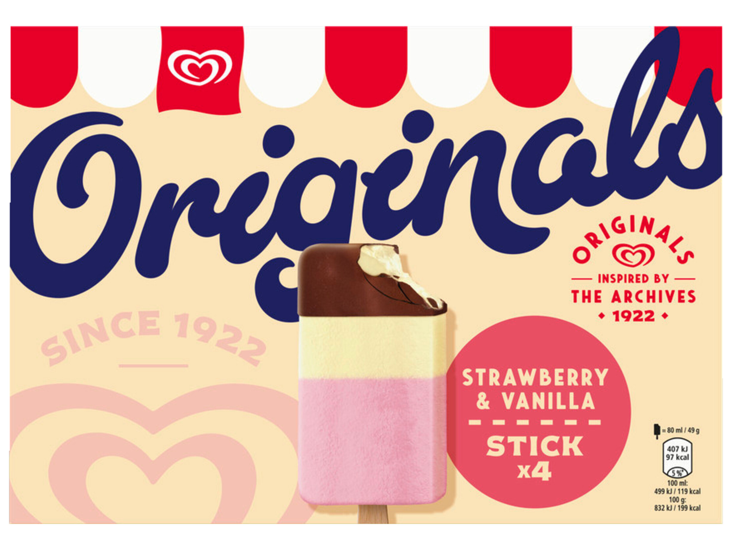 Originals aardbei sticks