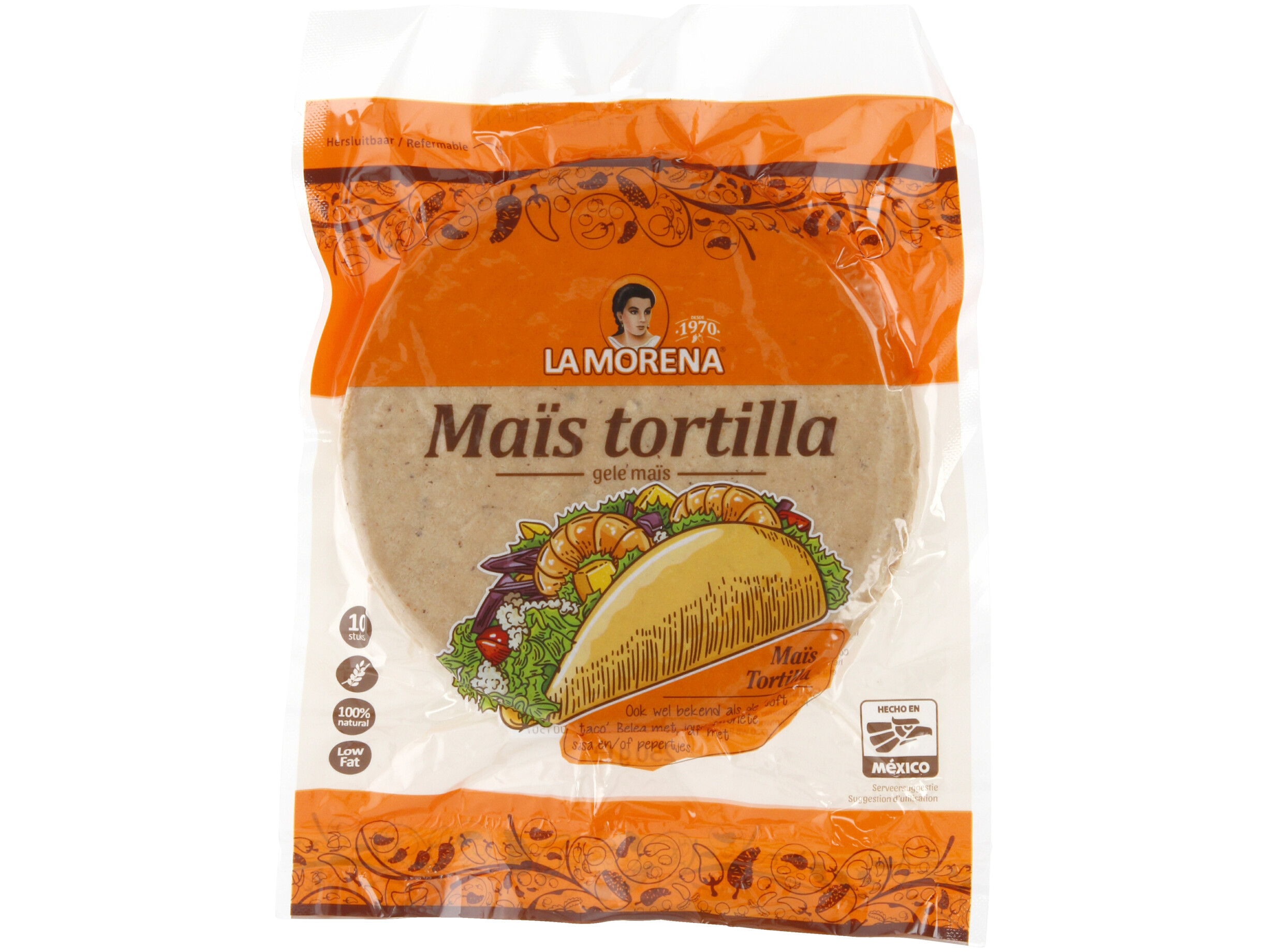 Gele mais tortilla