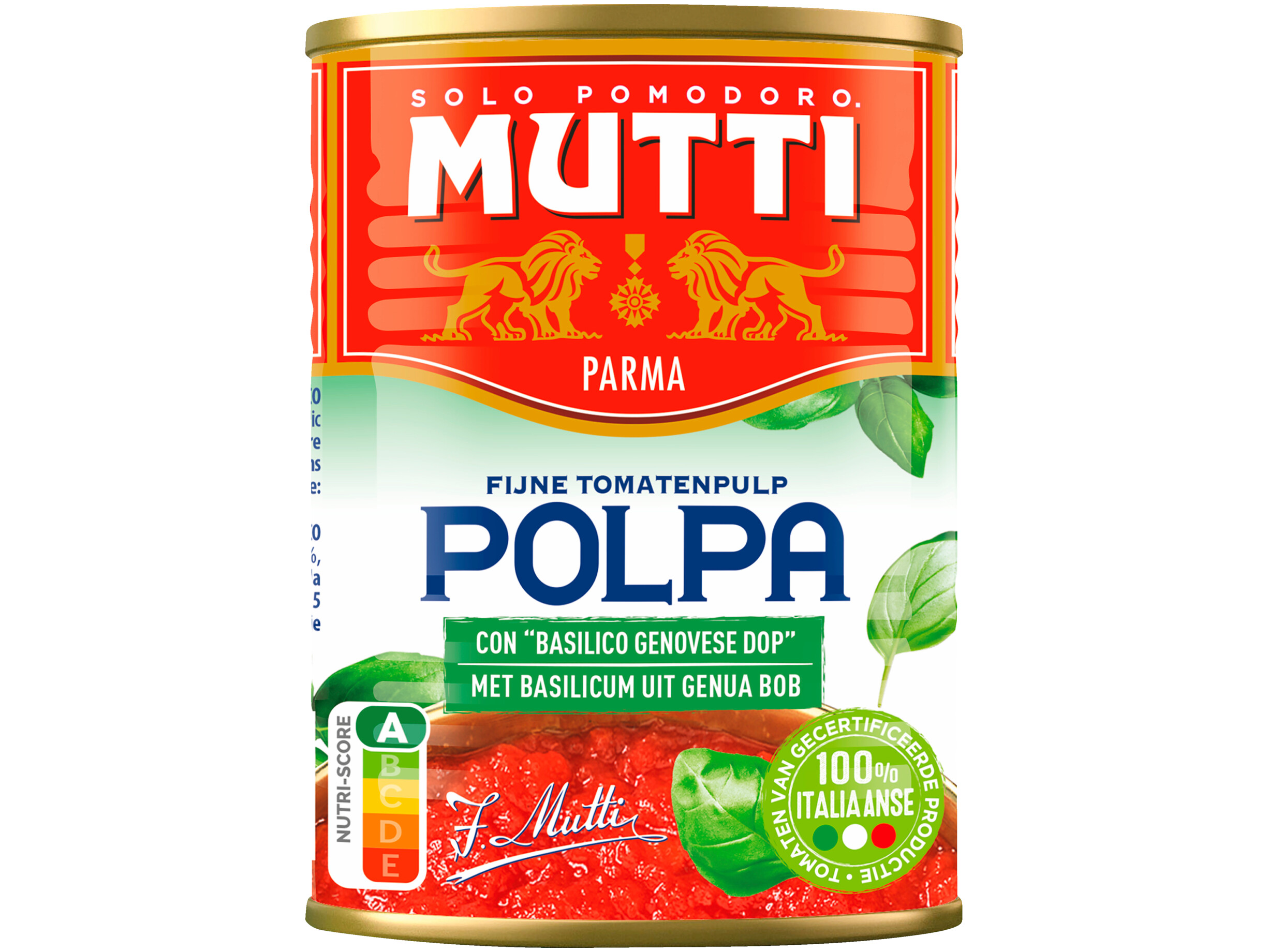 Polpa fijne tomatenpulp met basilicum
