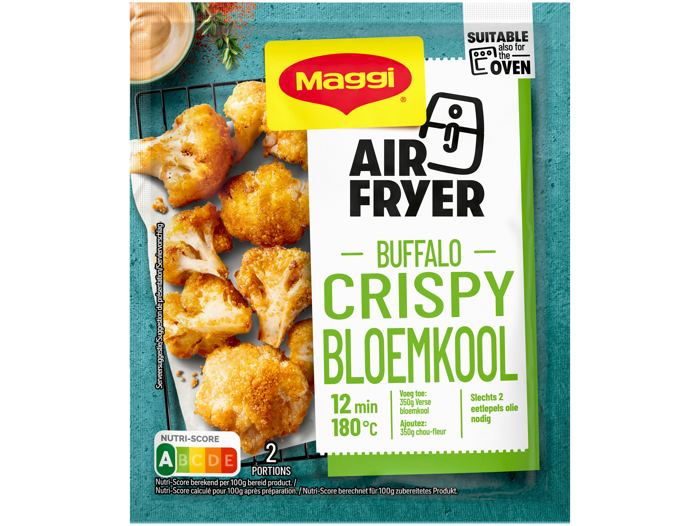 Airfryer mix crispy veggies buffalo