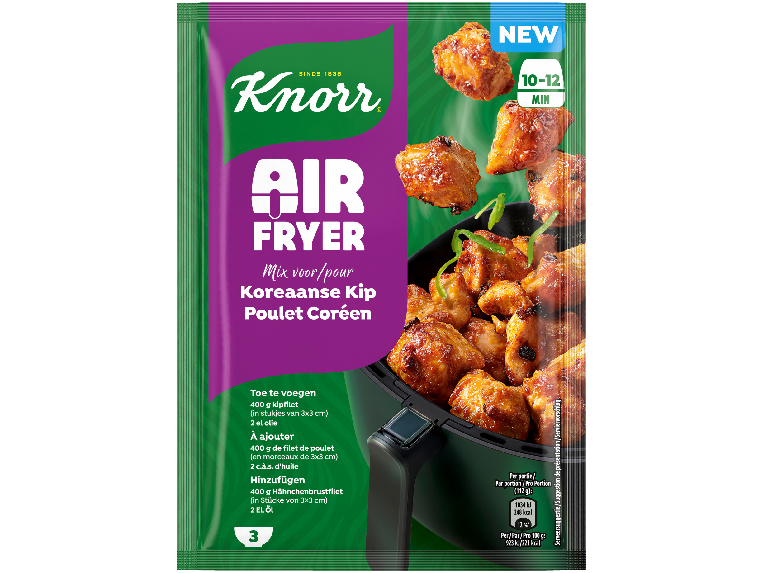 Air fryer mix voor koreaanse kip