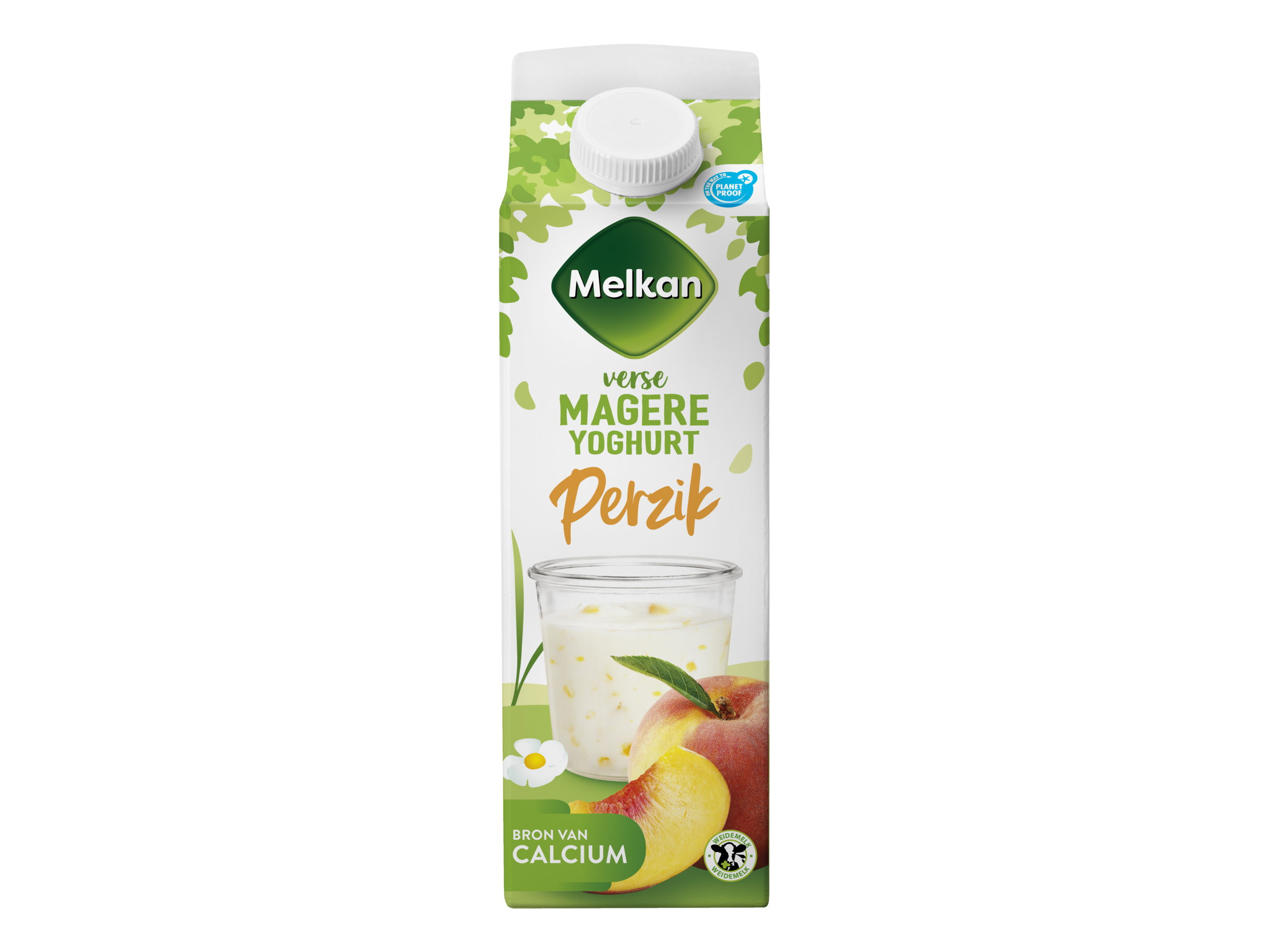 Magere yoghurt perzik