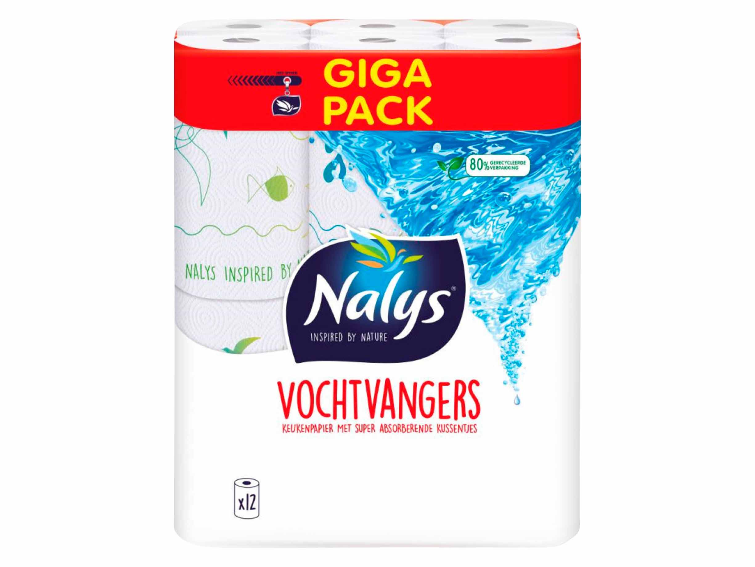 1+1 gratis Nalys toiletpaier Excellence of vochtvangers