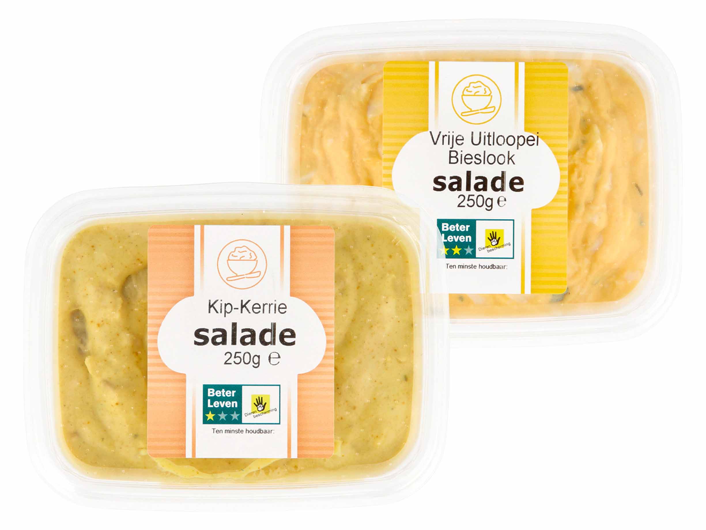 Korting kip-kerrie-, tonijn-, vrije uitloopei- of kip-satésalade
