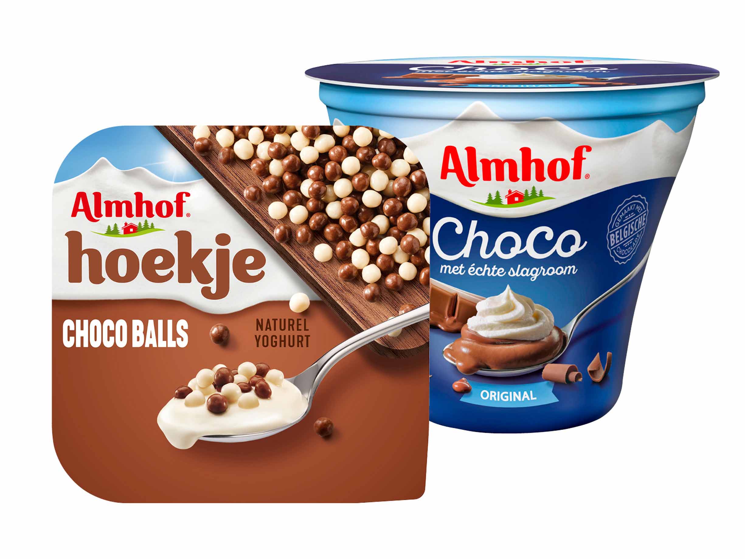 Almhof chocodessert, hoekje of mousse
